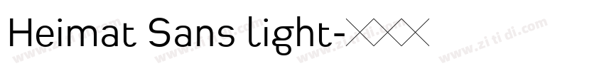 Heimat Sans light字体转换